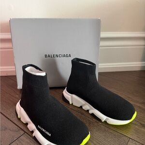 Balenciaga Black and White Sock Sneakers For kids